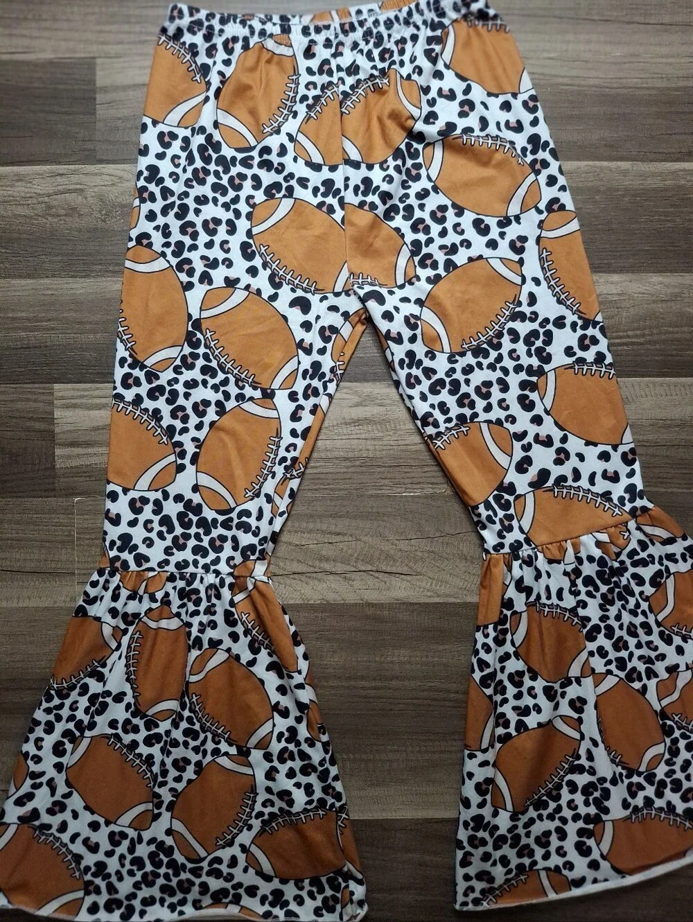 Kids Football 'Touchdown Season' Pajama Set - Black & Orange